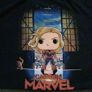 Captain Marvel Large Funko Pop Exclusive shirt